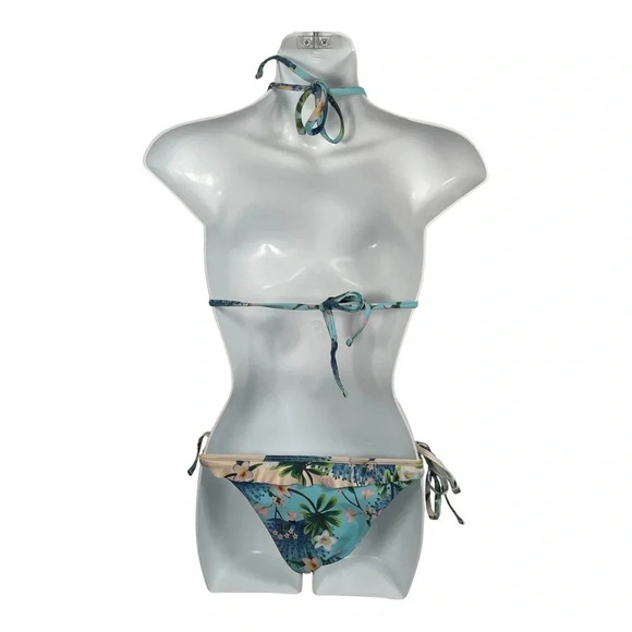 Tropical 🏝 Print Bikini Set‎ sz Large - Picture 3 of 7